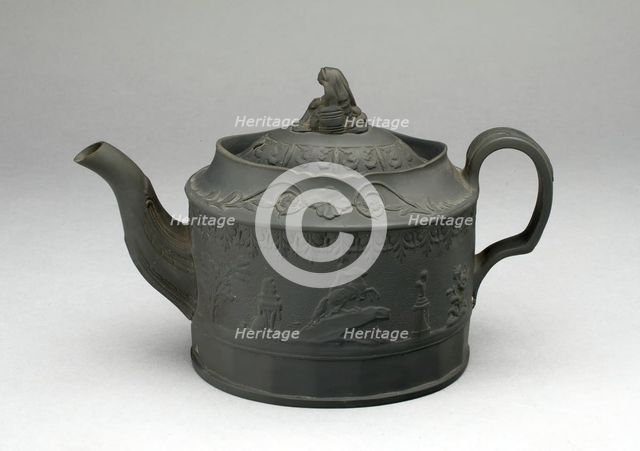 Teapot, Burslem, c. 1800. Creator: Wedgwood.