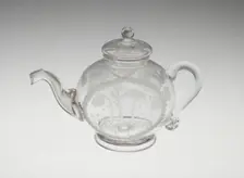 Teapot, Bohemia, c. 1780. Creator: Bohemia Glass
