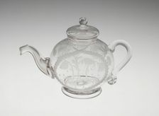 Teapot, Bohemia, c. 1780. Creator: Bohemia Glass
