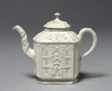 Teapot, c. 1745. Creator: Staffordshire Factory (British)