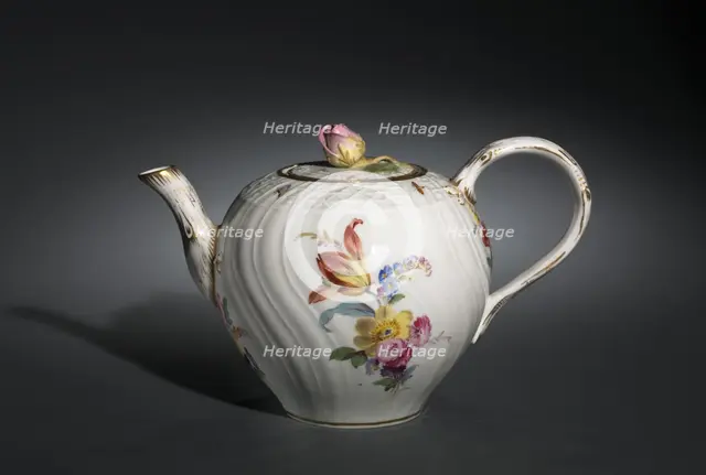 Teapot, c. 1750-1770. Creator: Meissen Porcelain Factory (German).