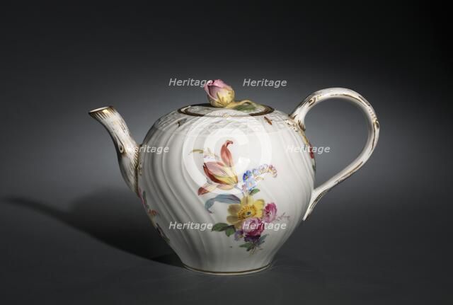 Teapot, c. 1750-1770. Creator: Meissen Porcelain Factory (German).
