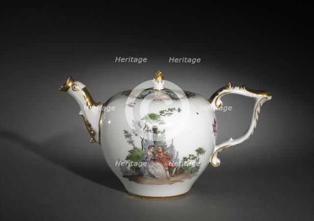 Teapot, c. 1750-1770. Creator: Meissen Porcelain Factory (German).