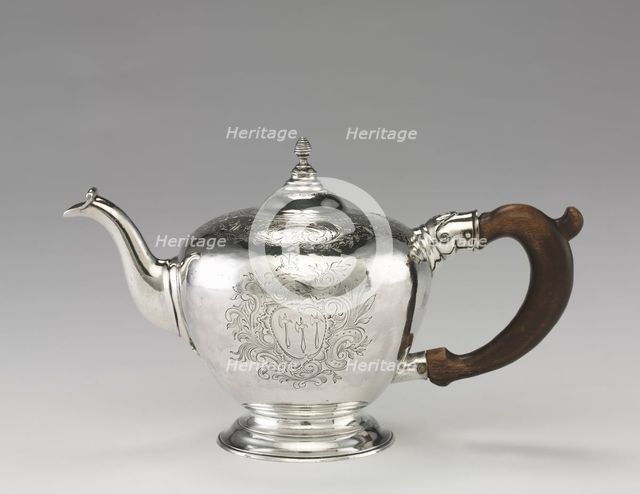 Teapot, c. 1755-1760. Creator: Nathaniel Hurd (American, 1730-1778).