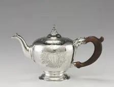 Teapot, c. 1755-1760. Creator: Nathaniel Hurd (American, 1730-1778)