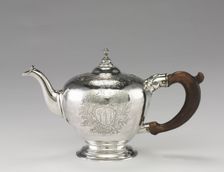 Teapot, c. 1755-1760. Creator: Nathaniel Hurd (American, 1730-1778)