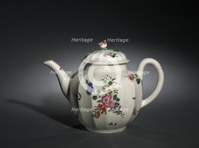 Teapot, c. 1755-1775. Creator: Worcester Porcelain Factory (British).