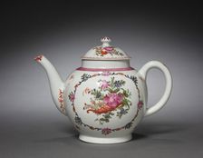 Teapot, c. 1782-1790. Creator: New Hall Porcelain Factory (British)