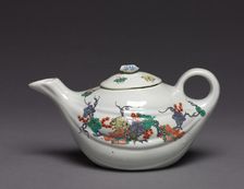 Teapot, c. 1730. Creator: Chantilly Porcelain Factory (French)