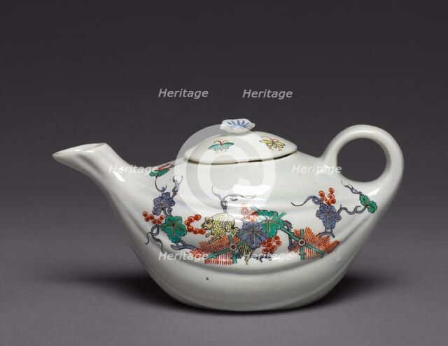 Teapot, c. 1730. Creator: Chantilly Porcelain Factory (French).