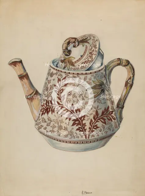 Teapot, c. 1936. Creator: Ralph Atkinson.