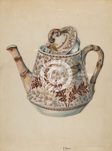 Teapot, c. 1936. Creator: Ralph Atkinson.