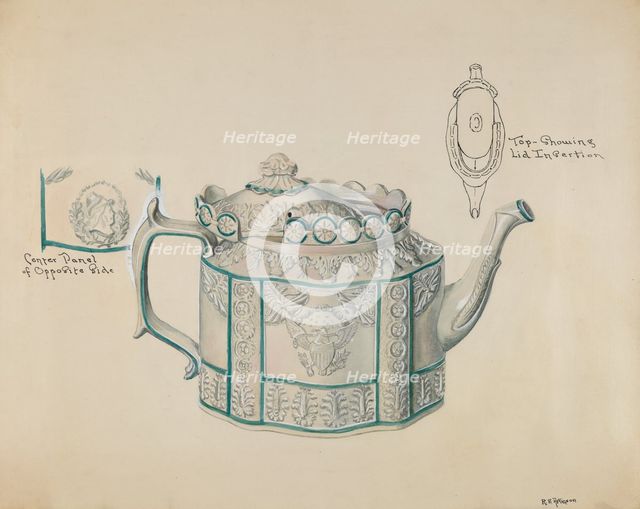 Teapot, c. 1936. Creator: Ralph Atkinson.
