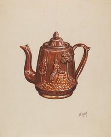 Teapot, c. 1936. Creator: Rex F Bush