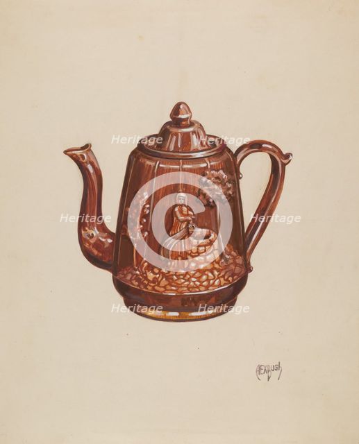Teapot, c. 1936. Creator: Rex F Bush.