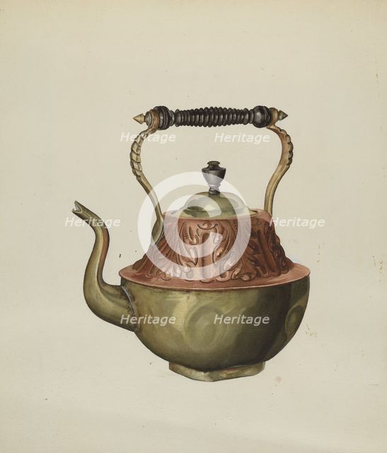 Teapot, c. 1937. Creator: Henry Meyers.
