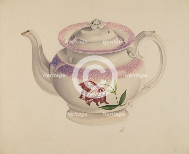 Teapot, c. 1938. Creator: Edward White.