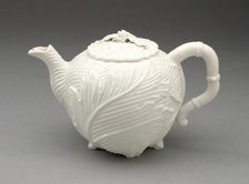 Teapot, Chelsea, 1747/49. Creator: Chelsea Porcelain Manufactory