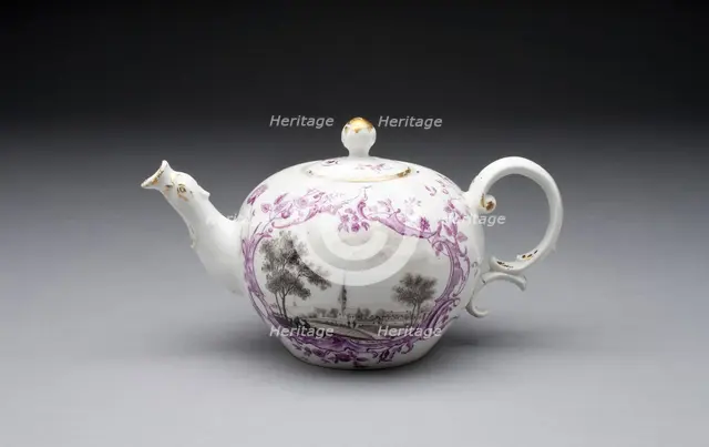 Teapot, Fürstenberg, c. 1770. Creator: Fürstenberg Porcelain Factory.