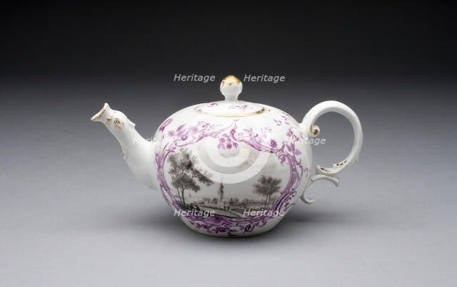 Teapot, Fürstenberg, c. 1770. Creator: Fürstenberg Porcelain Factory.