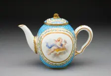 Teapot (from a tea service), Sèvres, 1770. Creators: Sèvres Porcelain Manufactory, Jacques Fontaine