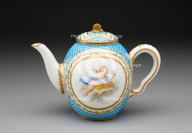 Teapot (from a tea service), Sèvres, 1770. Creators: Sèvres Porcelain Manufactory, Jacques Fontaine.