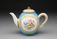 Teapot (from a tea service), Sèvres, 1770. Creators: Sèvres Porcelain Manufactory, Jacques Fontaine
