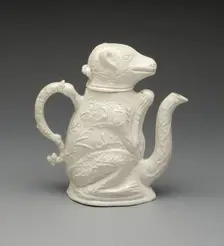 Teapot in the Form of a Squirrel, Staffordshire, c. 1745. Creator: Staffordshire Potteries