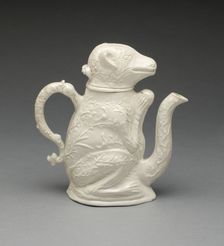 Teapot in the Form of a Squirrel, Staffordshire, c. 1745. Creator: Staffordshire Potteries
