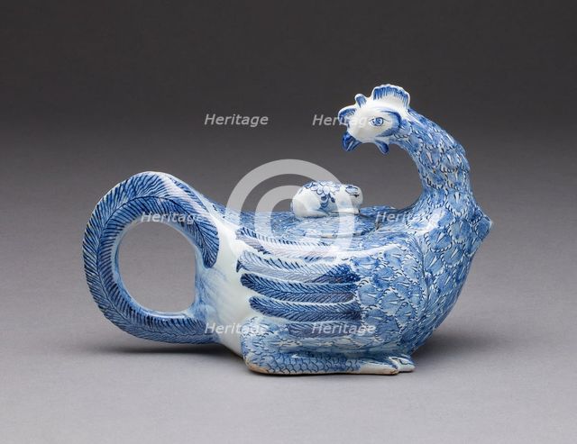 Teapot in the form of a Rooster, Germany, Early 18th century. Creator: Unknown.