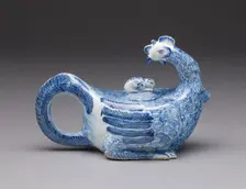 Teapot in the form of a Rooster, Germany, Early 18th century. Creator: Unknown