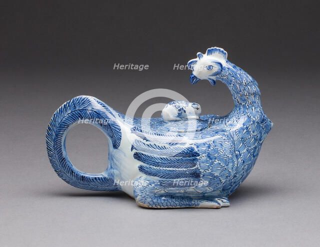 Teapot in the form of a Rooster, Germany, Early 18th century. Creator: Unknown.