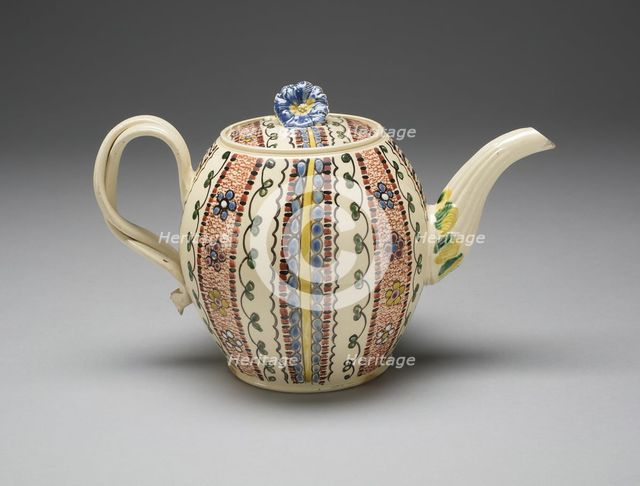 Teapot, Leeds, c. 1770. Creator: Unknown.