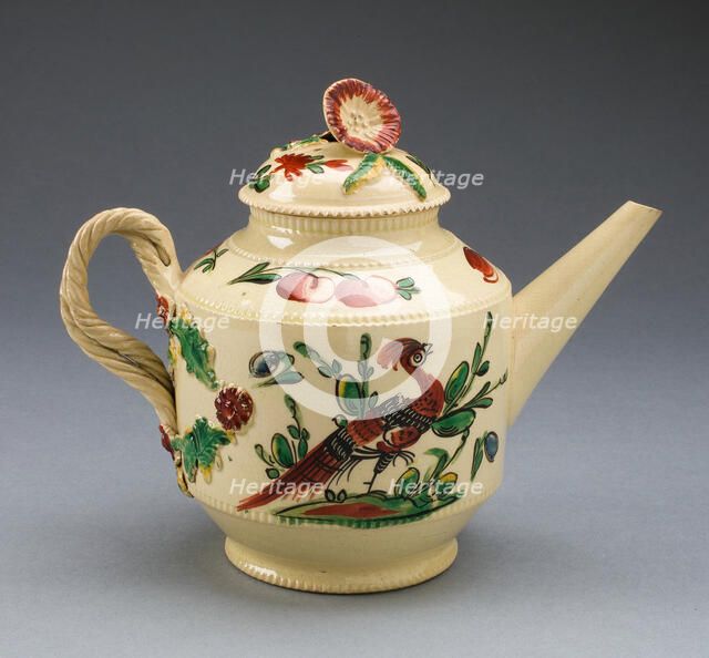 Teapot, Leeds, c. 1770. Creator: Unknown.