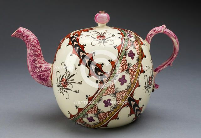 Teapot, Leeds, c. 1770. Creator: Unknown.