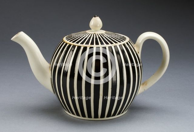 Teapot, Leeds, c. 1780. Creator: Unknown.