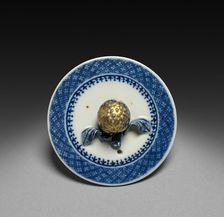 Teapot (lid), c. 1775-1800. Creator: Unknown