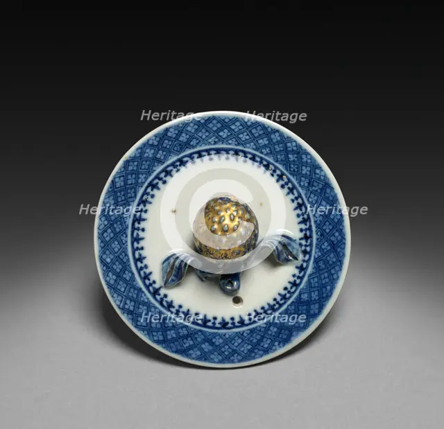 Teapot (lid), c. 1775-1800. Creator: Unknown.