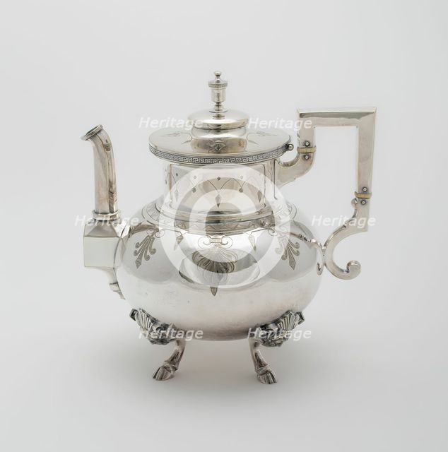 Teapot, part of Tea and Coffee Service, 1878. Creator: Rogers Smith and Company.