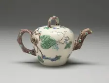Teapot, Staffordshire, 1750/55. Creator: Staffordshire Potteries
