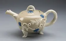 Teapot, Staffordshire, 1750/55. Creator: Staffordshire Potteries
