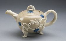 Teapot, Staffordshire, 1750/55. Creator: Staffordshire Potteries