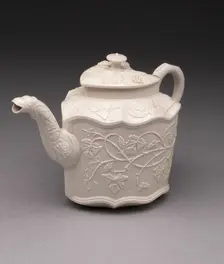 Teapot, Staffordshire, 1750/59. Creator: Staffordshire Potteries
