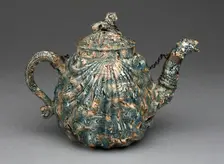 Teapot, Staffordshire, 1750/59. Creator: Staffordshire Potteries