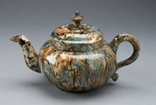 Teapot, Staffordshire, 1750/59. Creator: Staffordshire Potteries