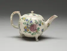 Teapot, Staffordshire, 1750/65. Creator: Staffordshire Potteries