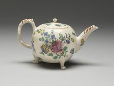 Teapot, Staffordshire, 1750/65. Creator: Staffordshire Potteries
