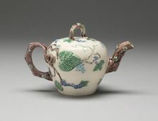 Teapot, Staffordshire, 1750/55. Creator: Staffordshire Potteries