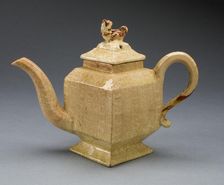 Teapot, Staffordshire, 1750/59. Creator: Staffordshire Potteries