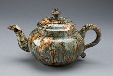Teapot, Staffordshire, 1750/59. Creator: Staffordshire Potteries